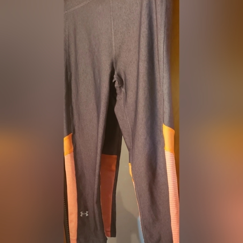 Under Armour Grey/Green/Orange Leggings Size XS